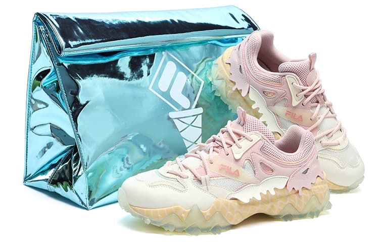 FILA Oakmont Anti-Slip And Wear-Resistant Breathable Low-Top Casual Shoes Women's White Pink