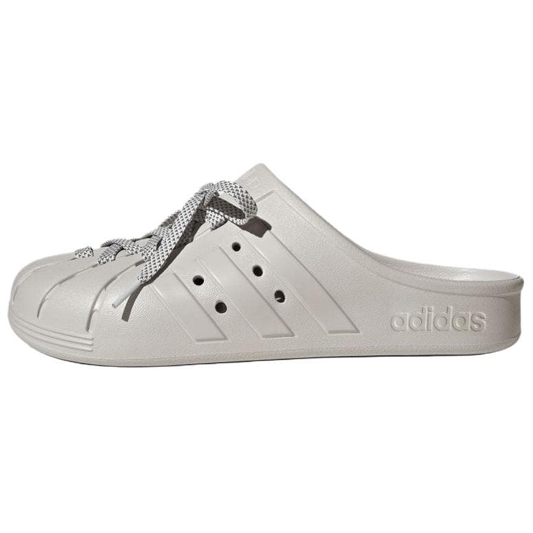 adidas FOS Series ADILETTE CLOG Minimalist Casual Comfort Compound Sole Anti-Slip Closed-Toe Slides Unisex Grey