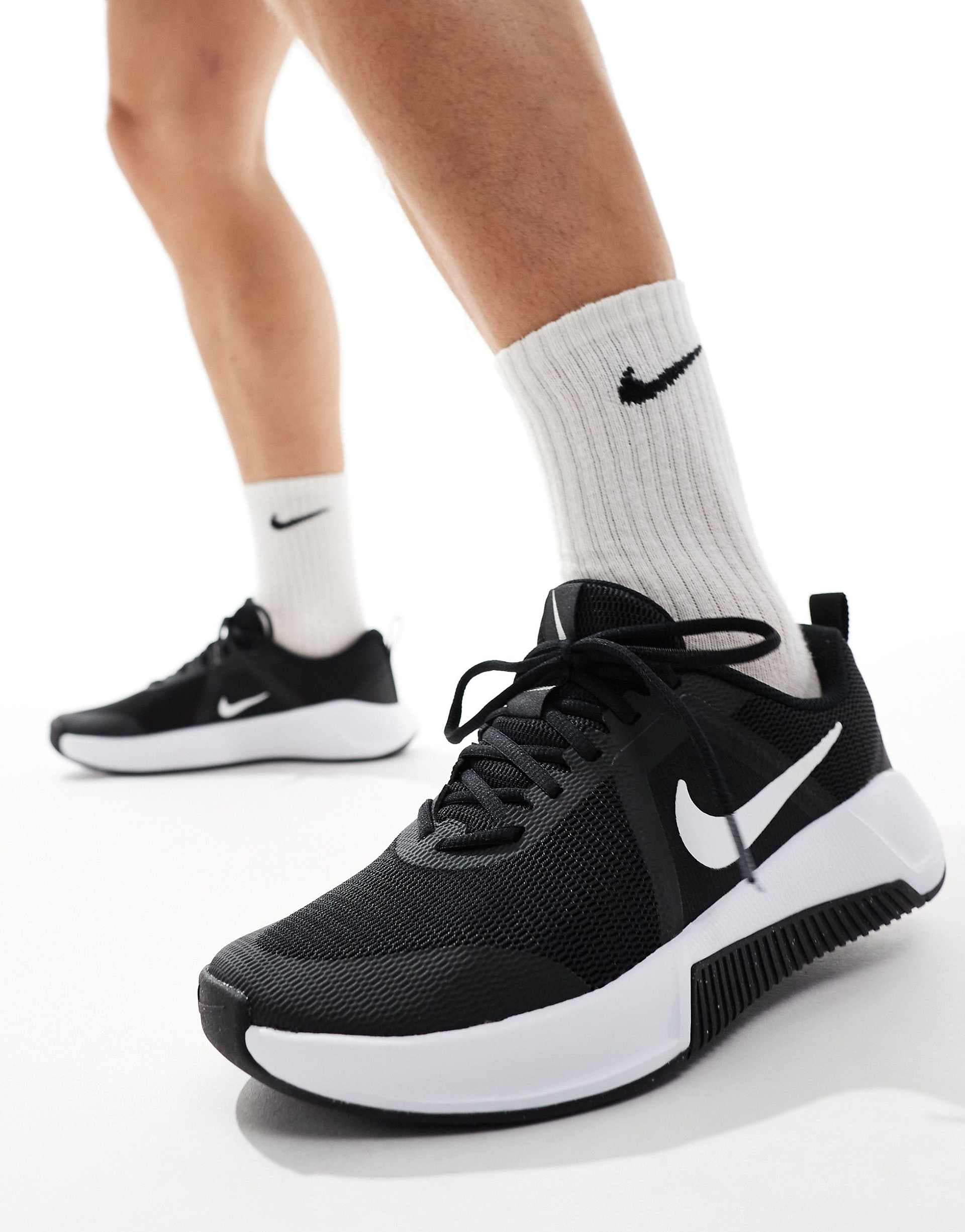 Nike Training MC Trainer 3 sneakers in black and white