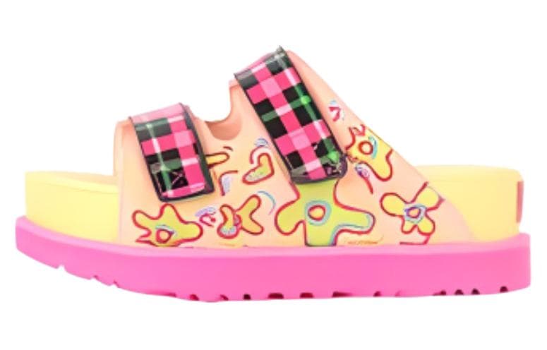 Shuting Qiu Hi Slide x UGG Round Toe Comfort Slide Sandals Women's Beige Pink
