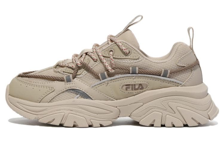 FILA Twinepatch Casual Shoes Unisex Low-Top Beige Gray
