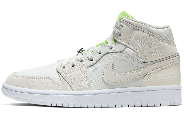 Jordan 1 Mid Vast Grey Ghost Green Women's