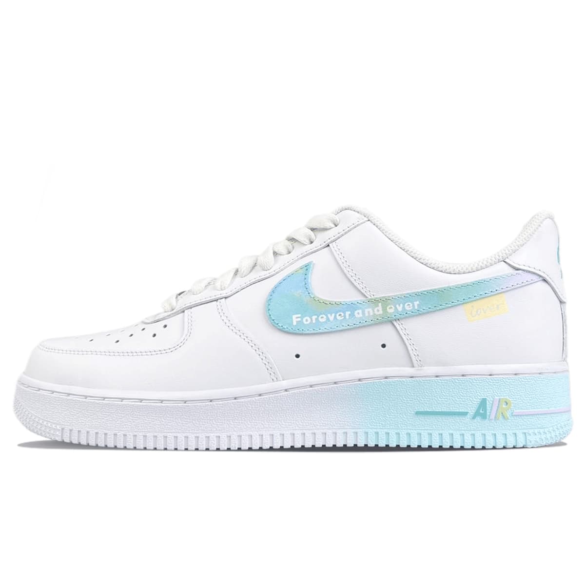 Nike Air Force 1 07 Coverage Warm Slip-Resistant Low-Top Skateboard Shoes Unisex Blue White