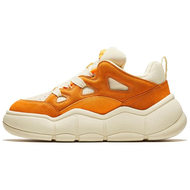 ANTA Skateboard Shoes Men Low-Top Orange Rice