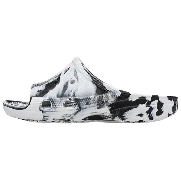 Crocs Classic Comfort Slip-On Open-Toe EVA Anti-Wear Slide Sandals Women's Black White
