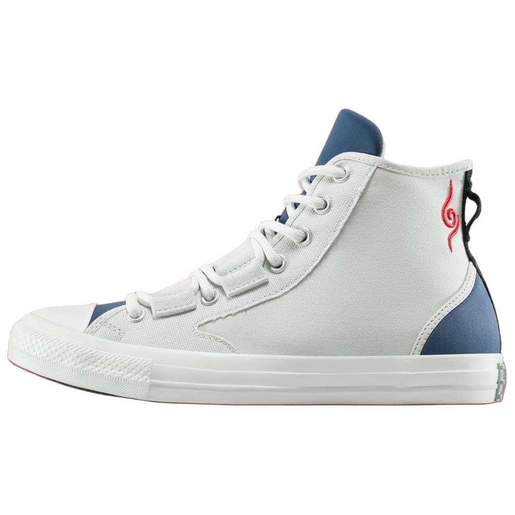 Naruto x Converse CHUCK TAYLOR Kakashi Comfortable Versatile Wear-Resistant High-Top Canvas Shoes Men's Grey Blue