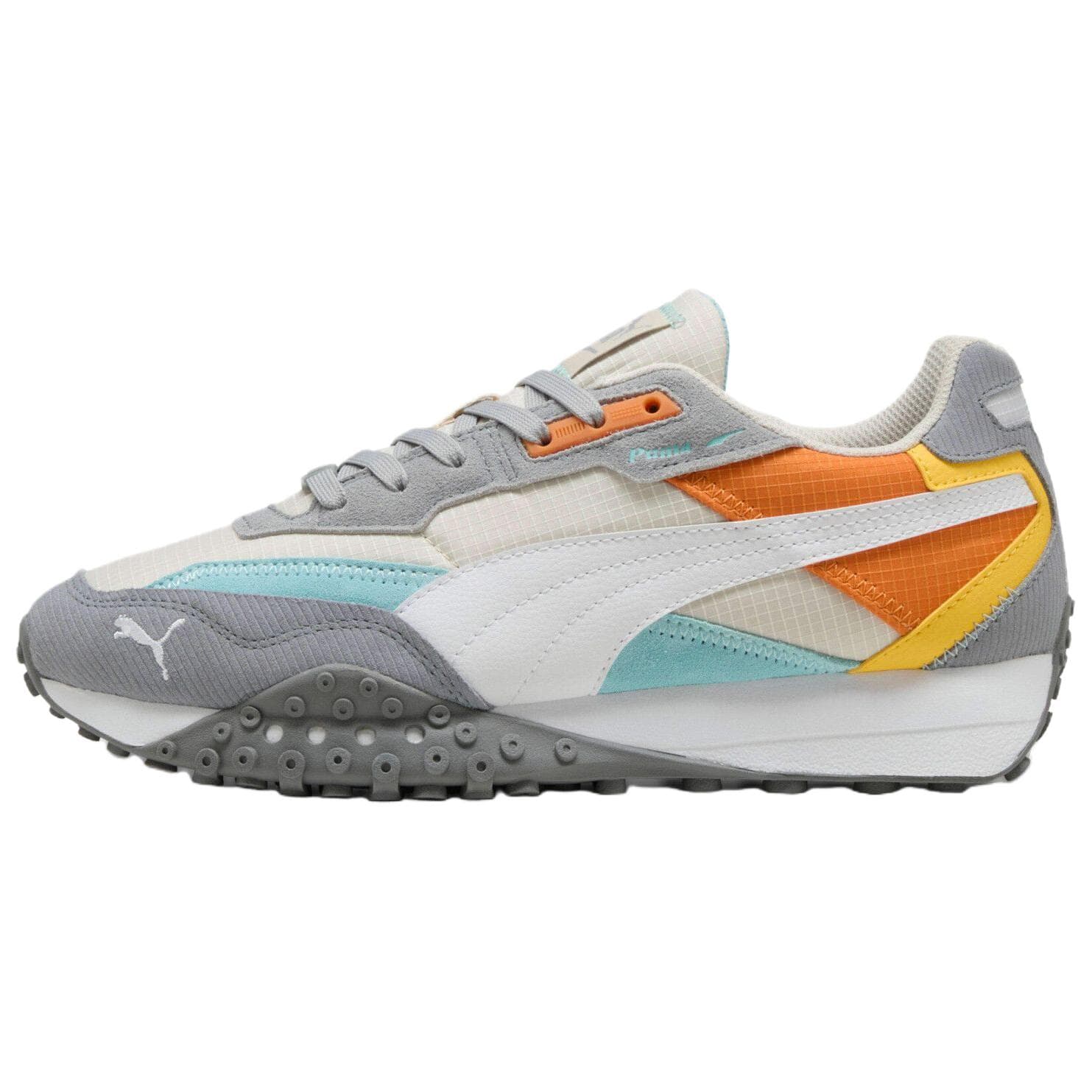 PUMA Blktop Rider Mid Comfort Low-Top Casual Shoes Men's White Gray