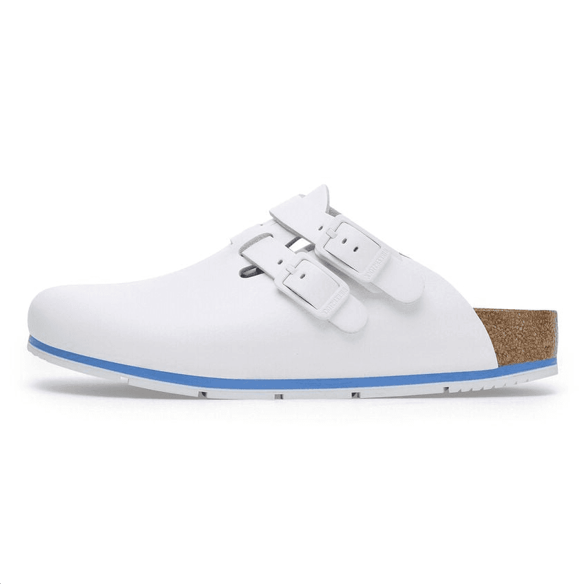 Birkenstock Kay PRO Retro Round Toe Thick Sole Anti-Scratch Toe Cap Sandals Unisex White Regular