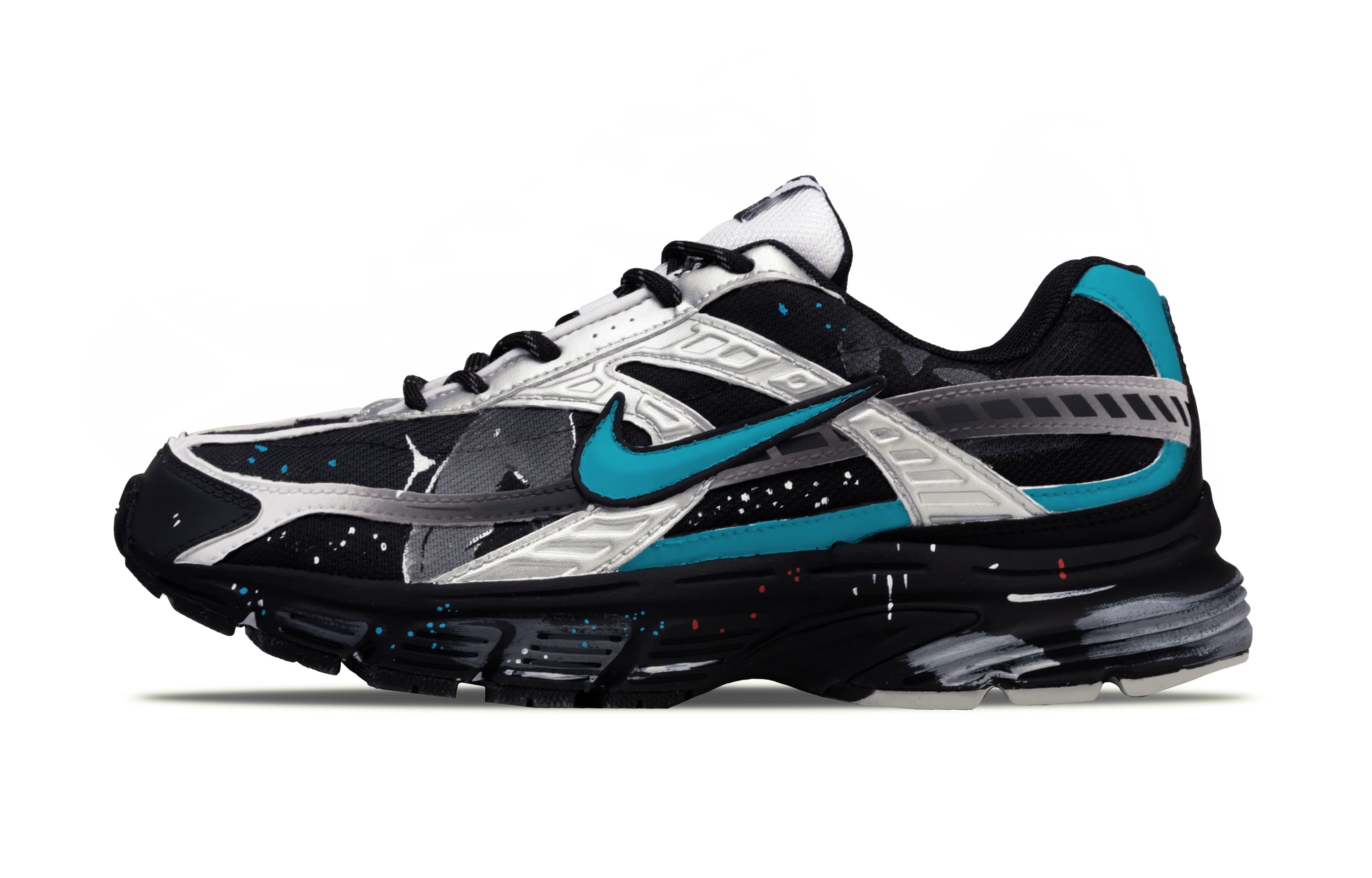 Custom Sneakers Nike Initiator 'Speed Light Wheel' Structure Dyed Versatile Design Mesh Cushioned Wear-Resistant Breathable Lightweight Low-Top Running Shoes Unisex Black