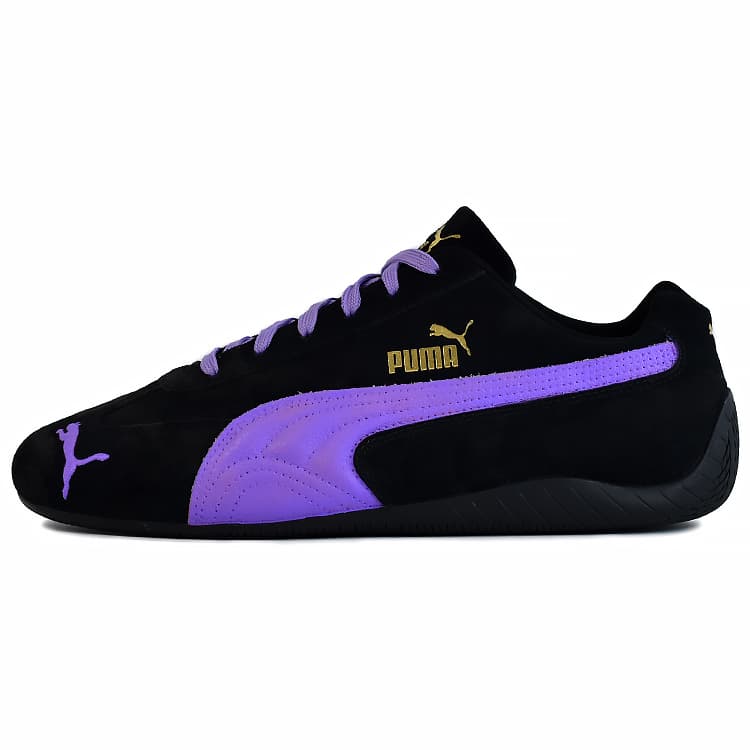 Custom Sneakers PUMA Speedcat Paris Bauhinia Fashion Retro Comfortable Olympic Purple Sea Versatile Cute Anti-Slip Wear-Resistant Lightweight Low-Top Casual Shoes Unisex Black Purple
