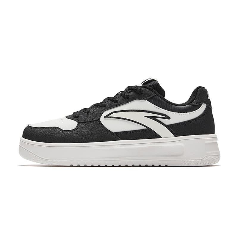 Anta Easy 1.5 Comfort Versatile Height-Increasing Wear-Resistant Lightweight Anti-Slip Low-Top Sneakers Women's White Black