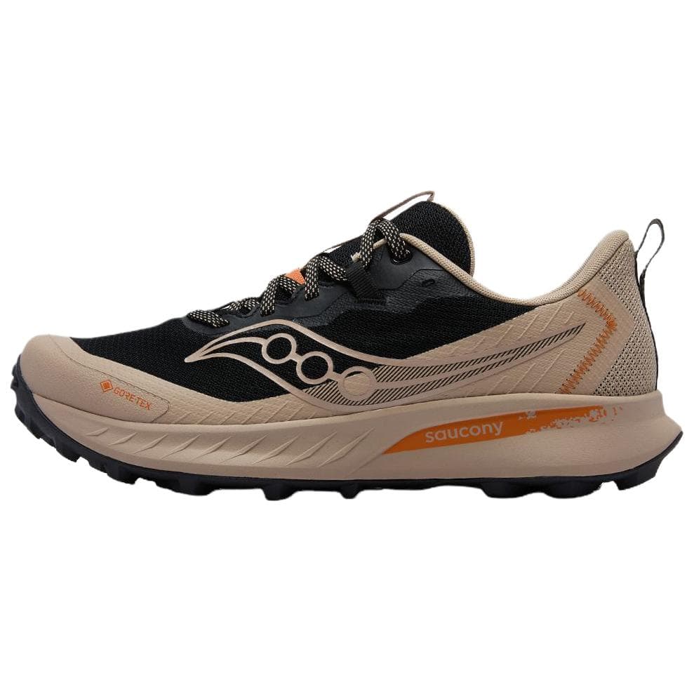 Saucony Peregrine 15 GTX Versatile Comfortable Waterproof Lightweight Running Shoes Unisex Black Brown