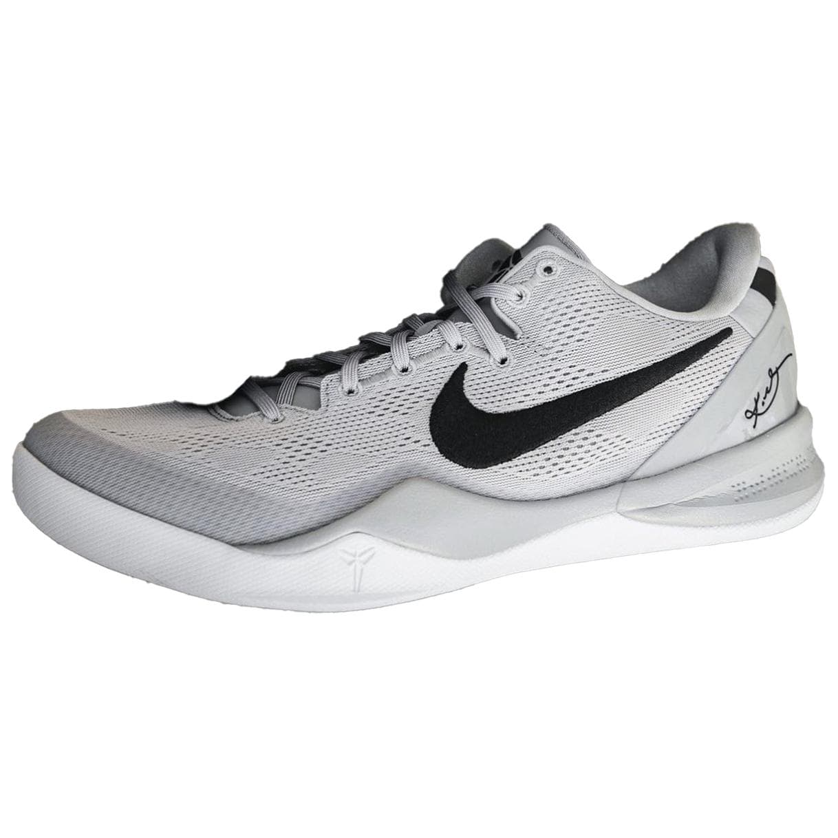 Nike Kobe 8 Protro "Gery/Black" Comfort Versatile Wear-Resistant Breathable Low-Top Basketball Shoes Men's Gray Black