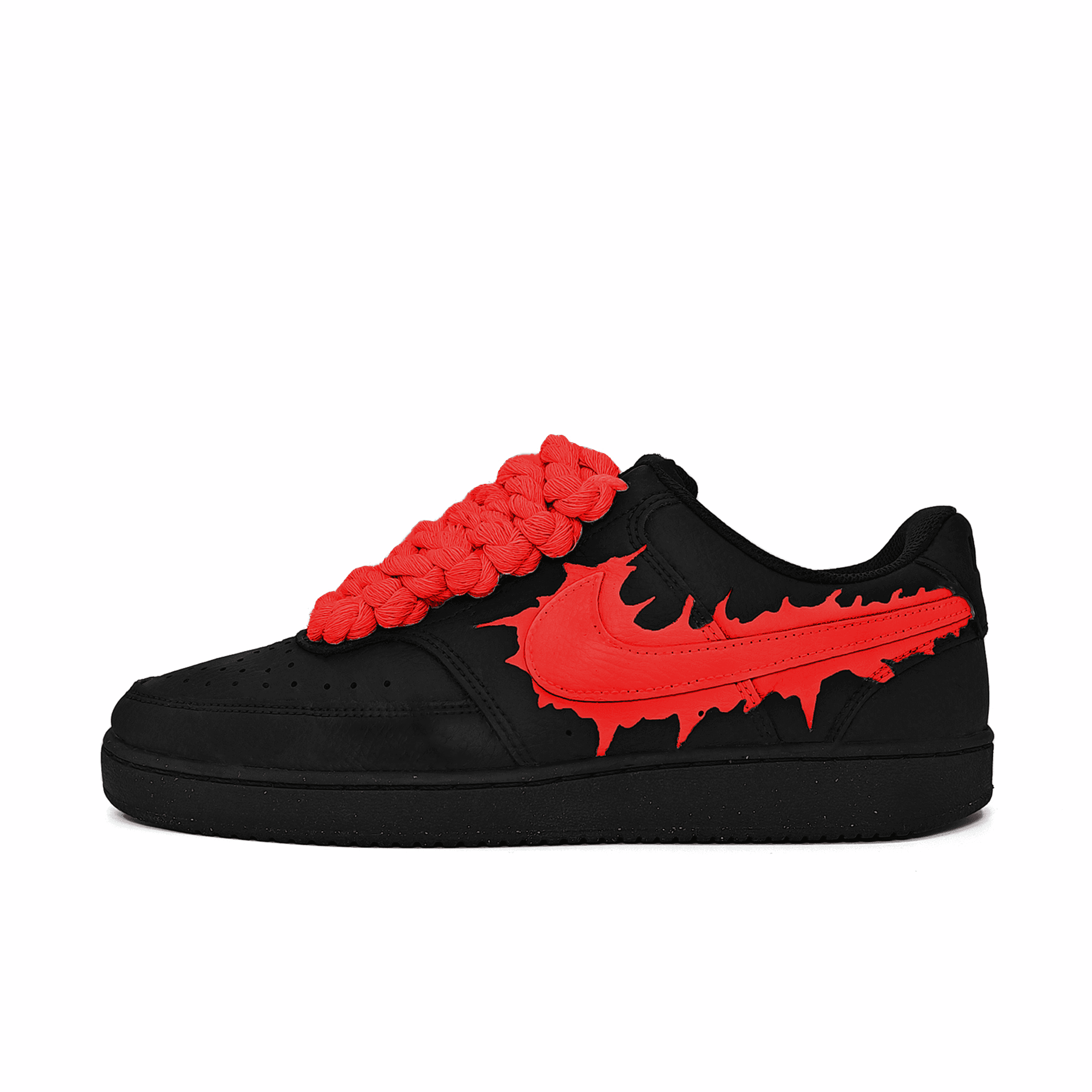 Nike Court Vision Low Dais Flame Red Anti-Slip Wear-Resistant Low-Top Skateboard Shoes Men's Red