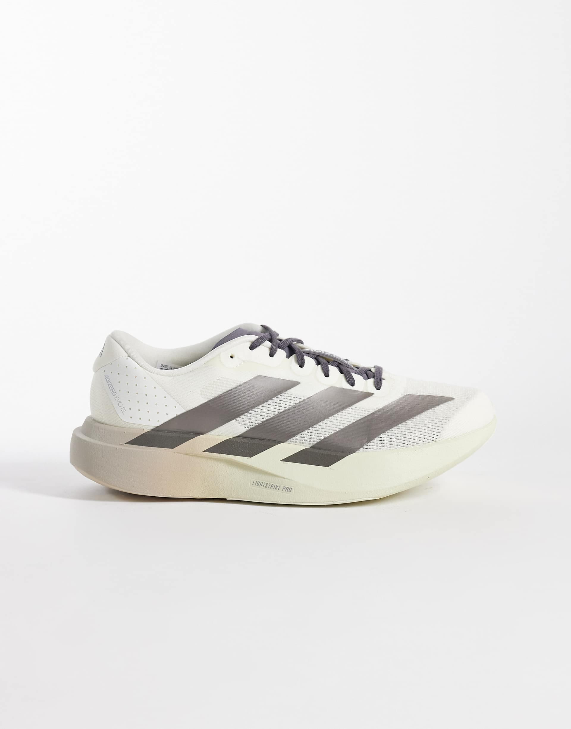 adidas Running Adizero Evo SL sneakers in off white and brown