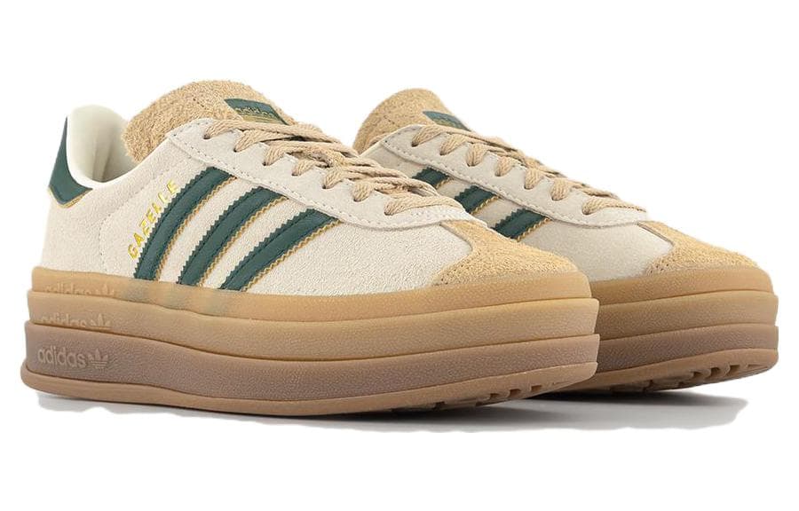 Adidas Gazelle Bold Magic Beige Collegiate Green Women's