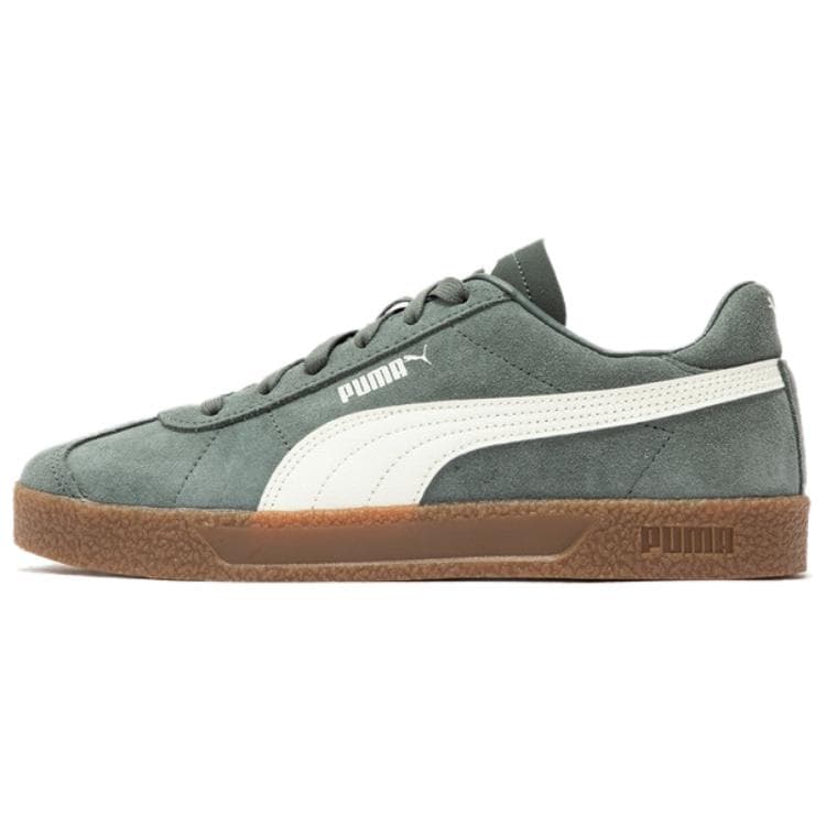 PUMA Club Skateboard Shoes Unisex Low-Top Green White
