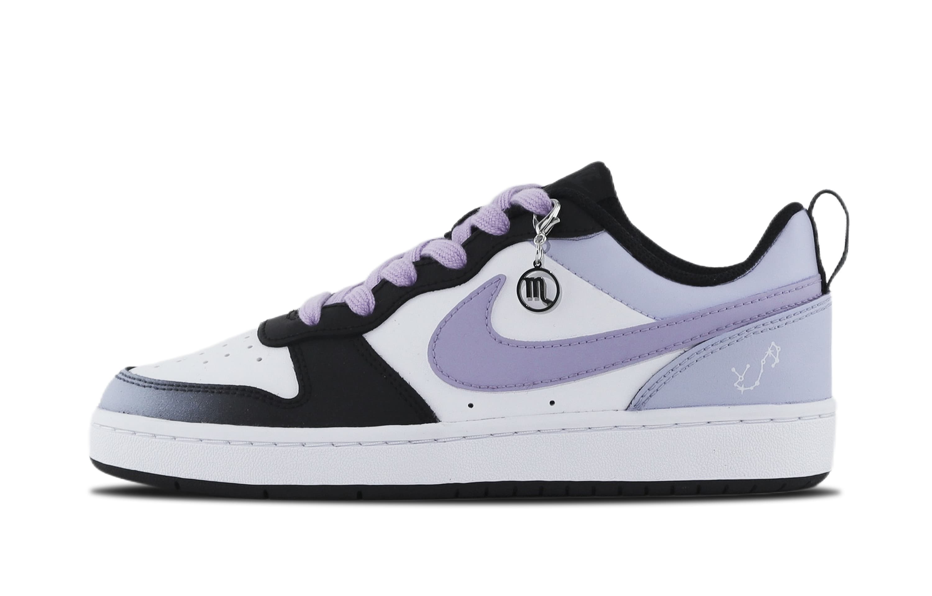 Nike Court Borough 2 Wisdom Fruit Scorpio Non-slip Lightweight Low-Top Skateboard Shoes GS Black Purple