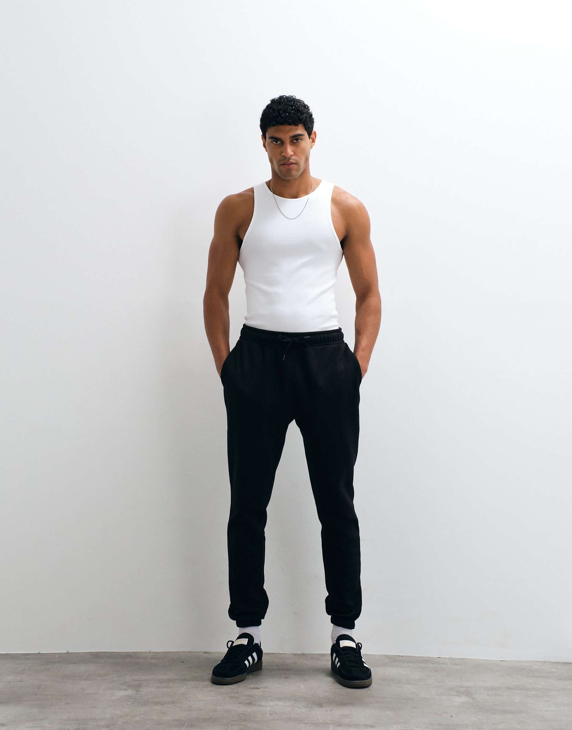 ASOS DESIGN essential slim sweatpants in black