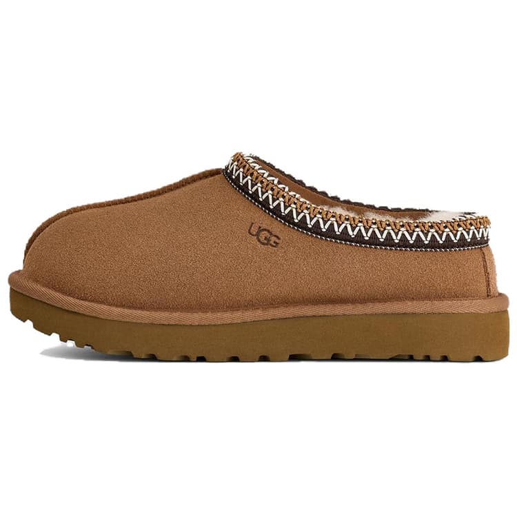 UGG Tasman II Commuter Comfortable Versatile Fleece-Lined Slide EVA Toe-Cover Slippers Women's Chestnut