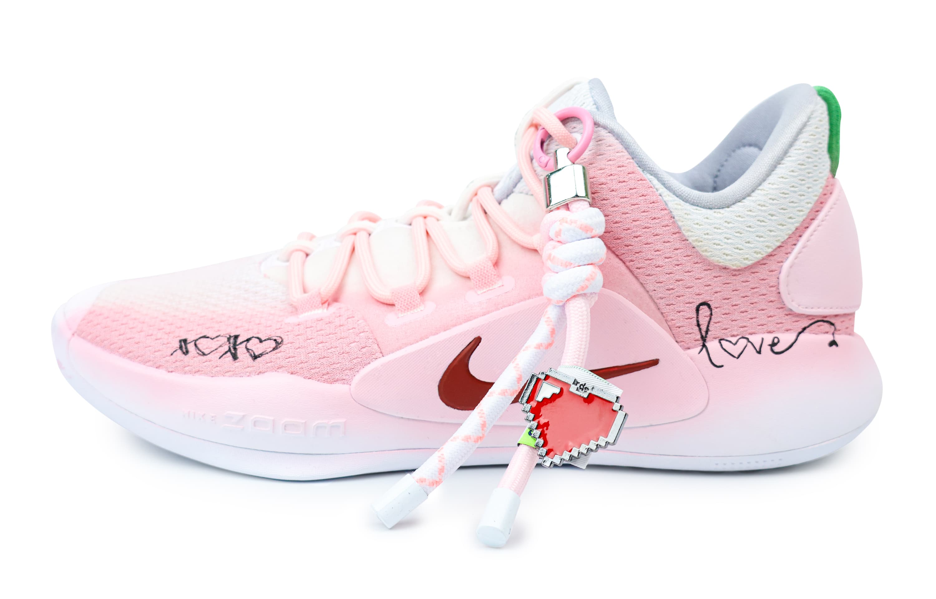 Nike Hyperdunk X Basketball Shoes Men Low-Top White Pink/Red