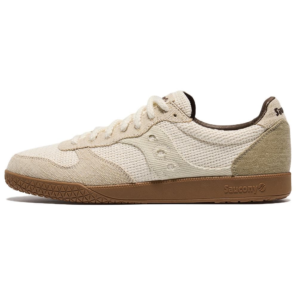 Saucony BULLET CT Soft Comfort Thin Sole Slip-Resistant Wear-Resistant Low-Top Canvas Shoes Unisex Beige Grey