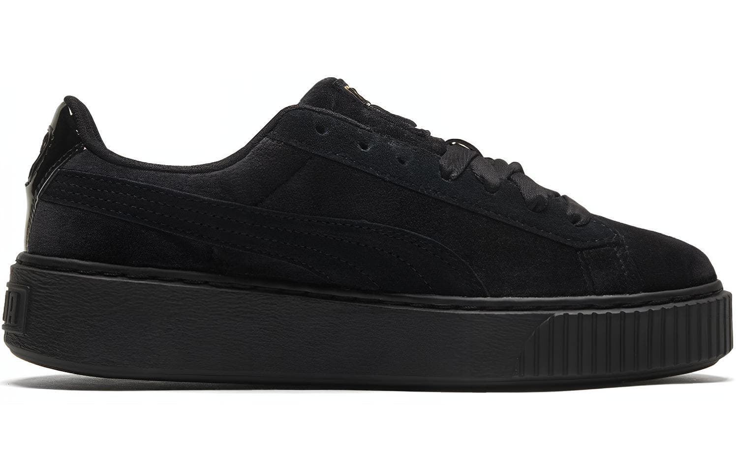 PUMA Platform Velvet Black Gold Women's