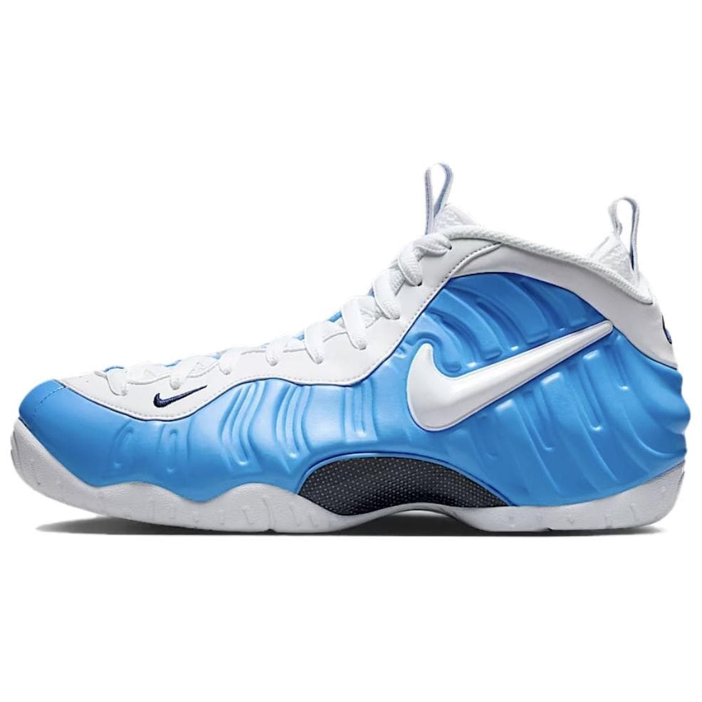 Nike Foamposite Pro "University Blue" Fashion Comfort Anti-Slip Wear-Resistant High-Top Retro Basketball Shoes Unisex Blue White