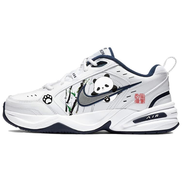 Nike Air Monarch 4 Anti-Slip Wear-Resistant Low-Top Chunky Sneakers Unisex White