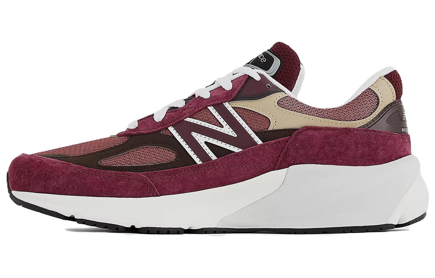 New Balance 990v6 MiUSA Teddy Santis Burgundy Tan