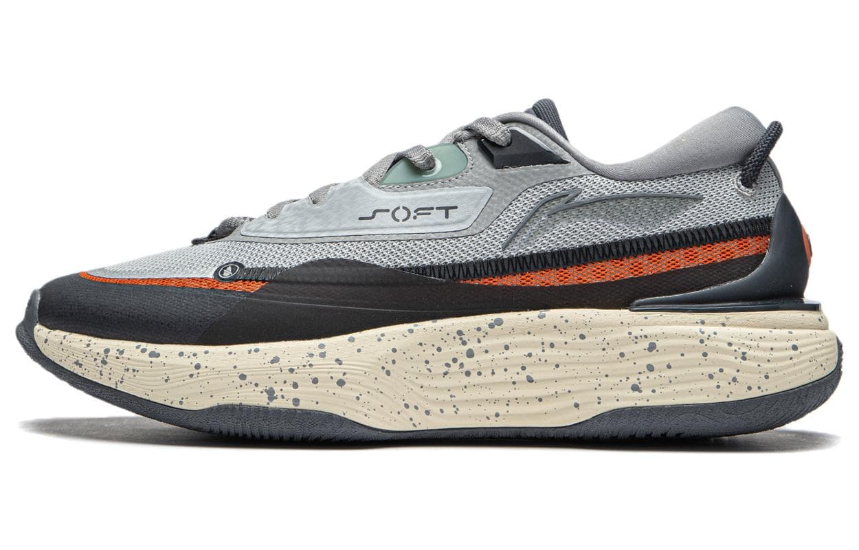 LINING Soft Warm Fleece Sneakers 'Grey Orange'