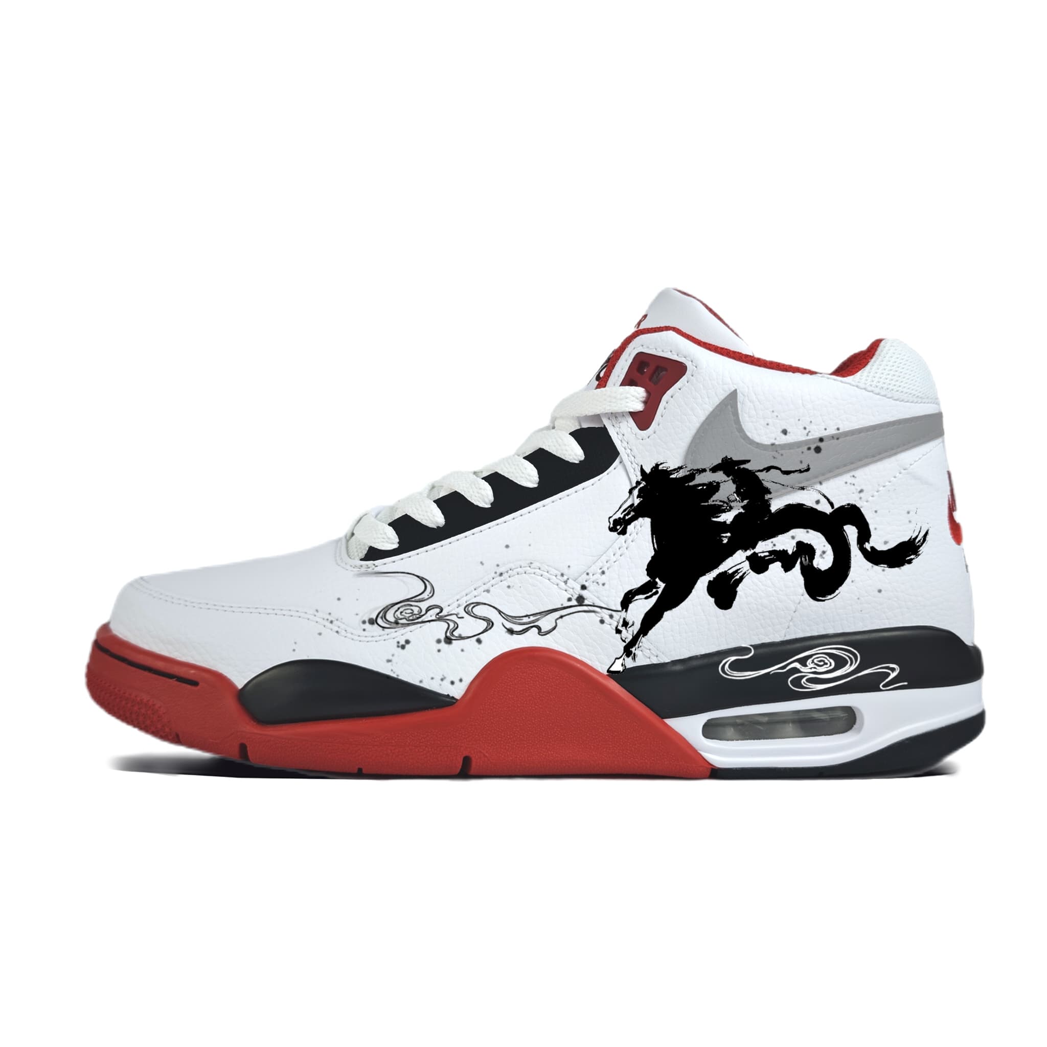 Custom SneakersNike Flight Legacy 'Dragon Horse Welcomes New Year' Niche Street Style Student Retro Versatile Personalized Fashion Classic Trendy Welcoming Year of the Horse Wear-Resistant Anti-Slip Basketball Shoes Unisex