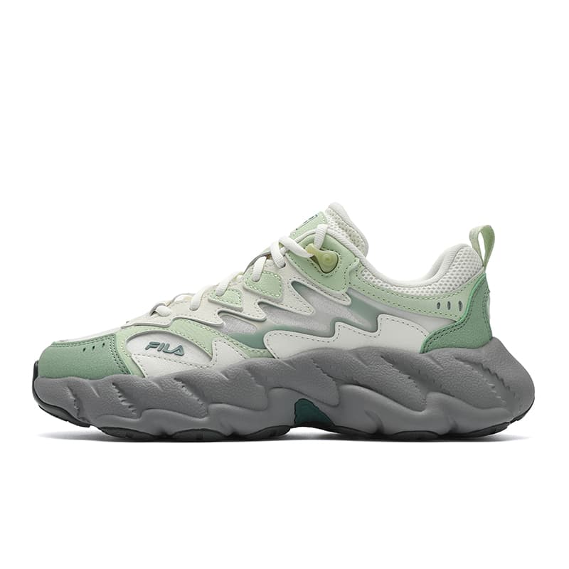 FILA Fern 2 Fern Sneakers 2.0 Abrasion Resistant, Breathable, Lightweight Low top Casual Shoes Women's White Green