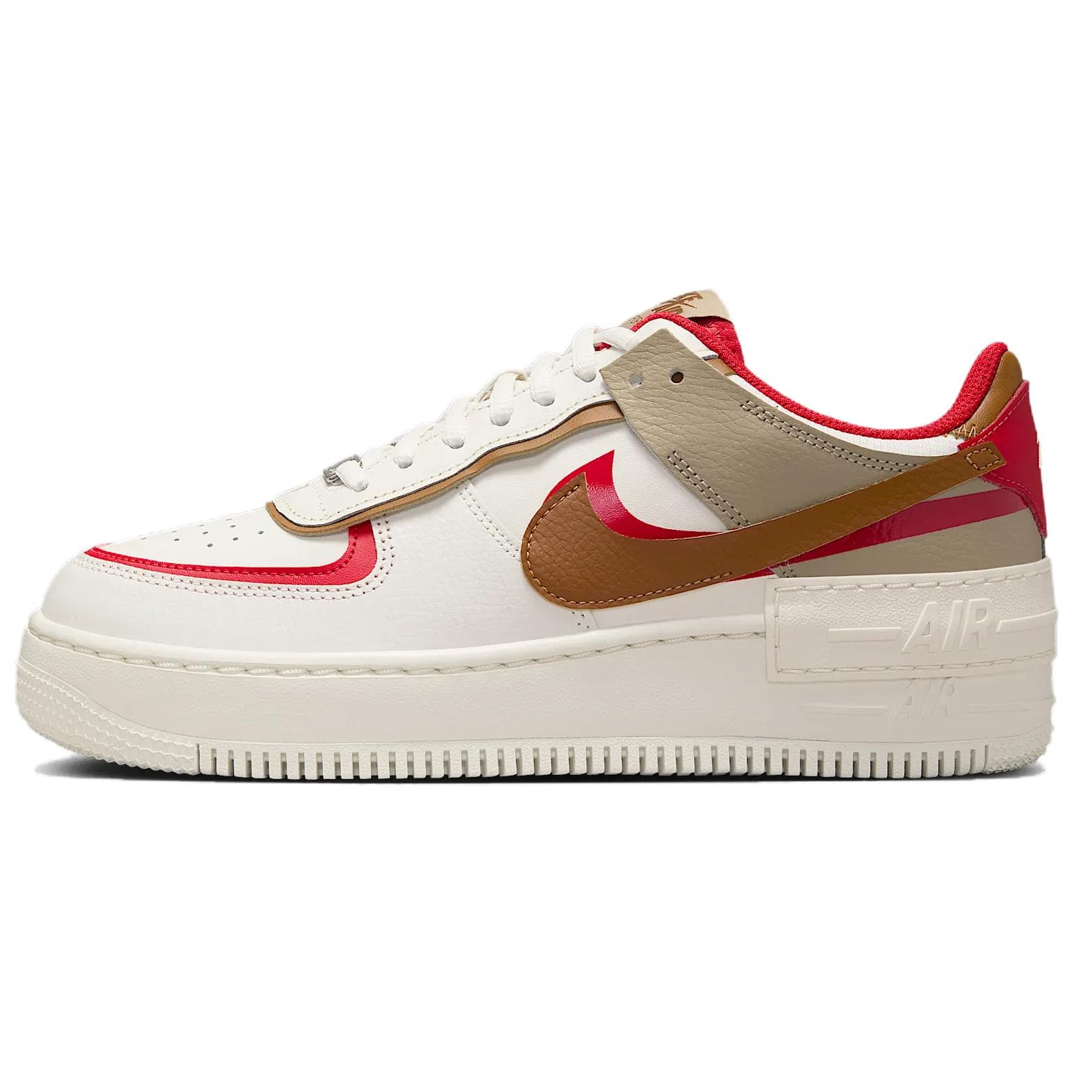 Nike Air Force 1 Shadow 'Phantom Fire Red Khaki' Women's