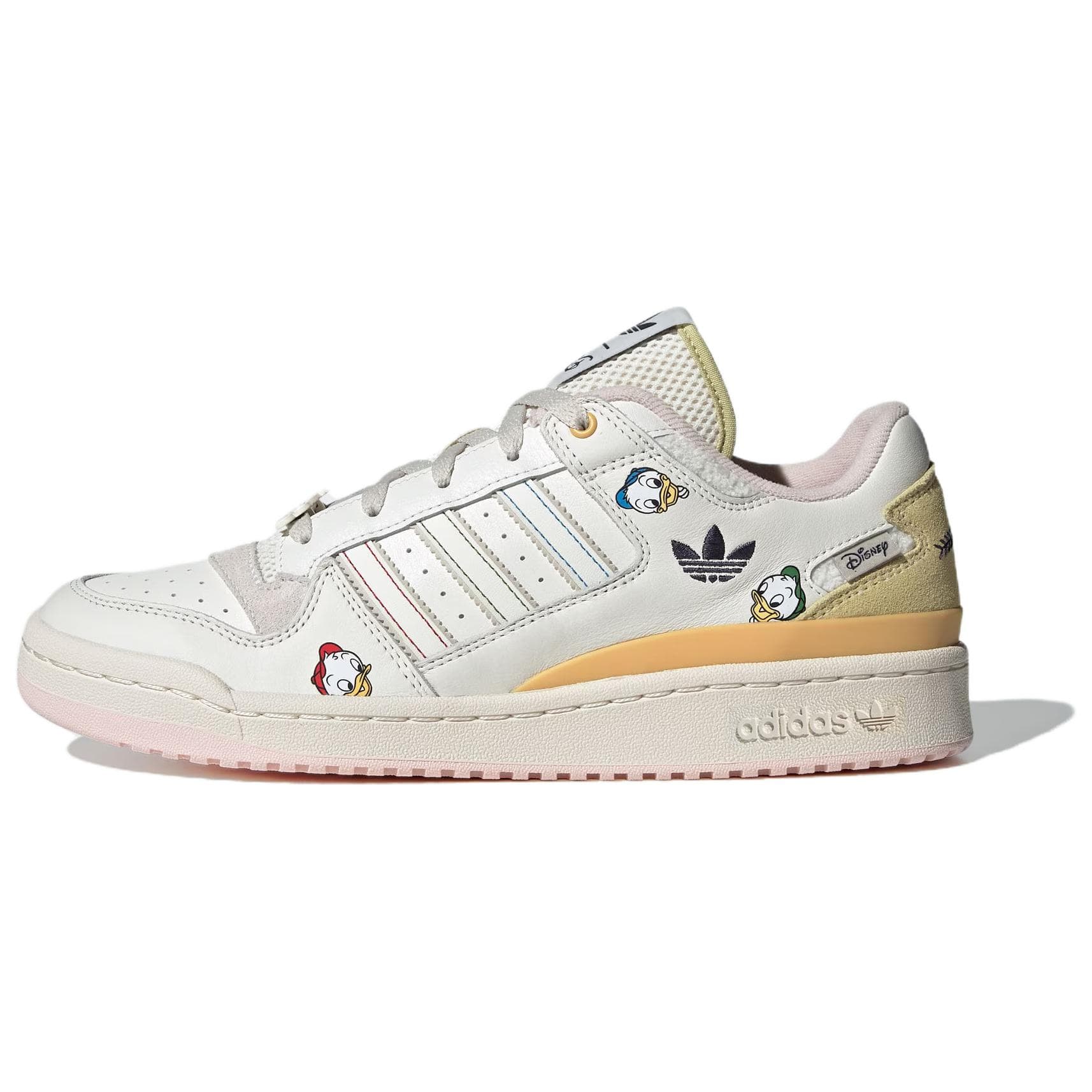 Disney x Adidas Originals FORUM Non slip Lightweight Low Top Skateboard Shoes Unisex White Brown