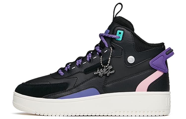 Anta High-Top Skateboard Shoes Women's Black