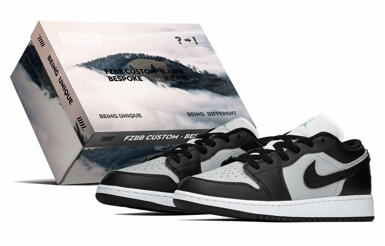 JORDAN Air JORDAN 1 Vintage Basketball Shoes Women's Low-Top Black/Gray