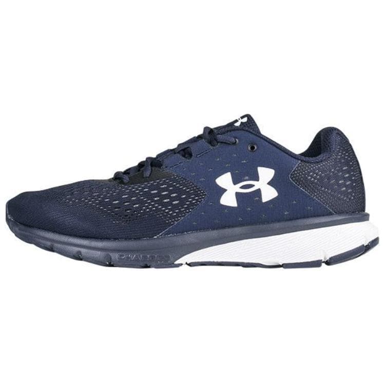 Under Armour Charged Rebel Comfortable Fabric Synthetic Leather Low-Top Running Shoes Men's Blue