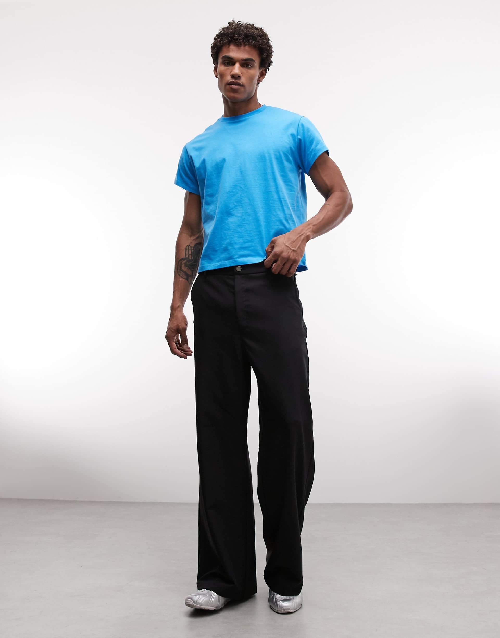 COLLUSION tailored relaxed pants in black