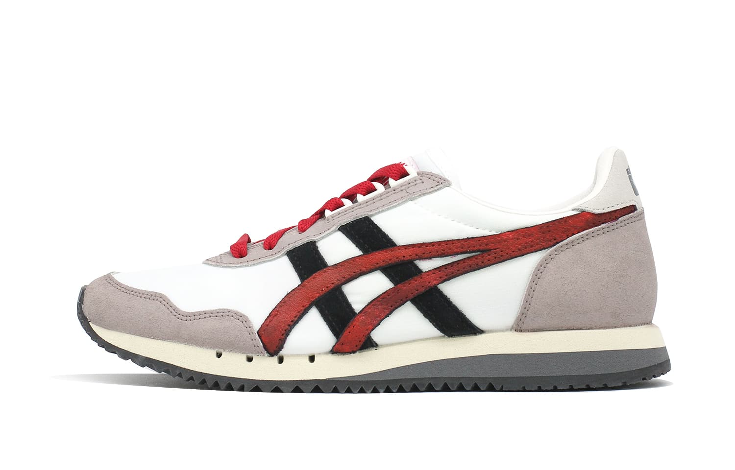 Onitsuka Tiger Dualio Vintage Red Vibe Style Non-slip Lightweight Low-Top Casual Shoes Unisex Black White Red