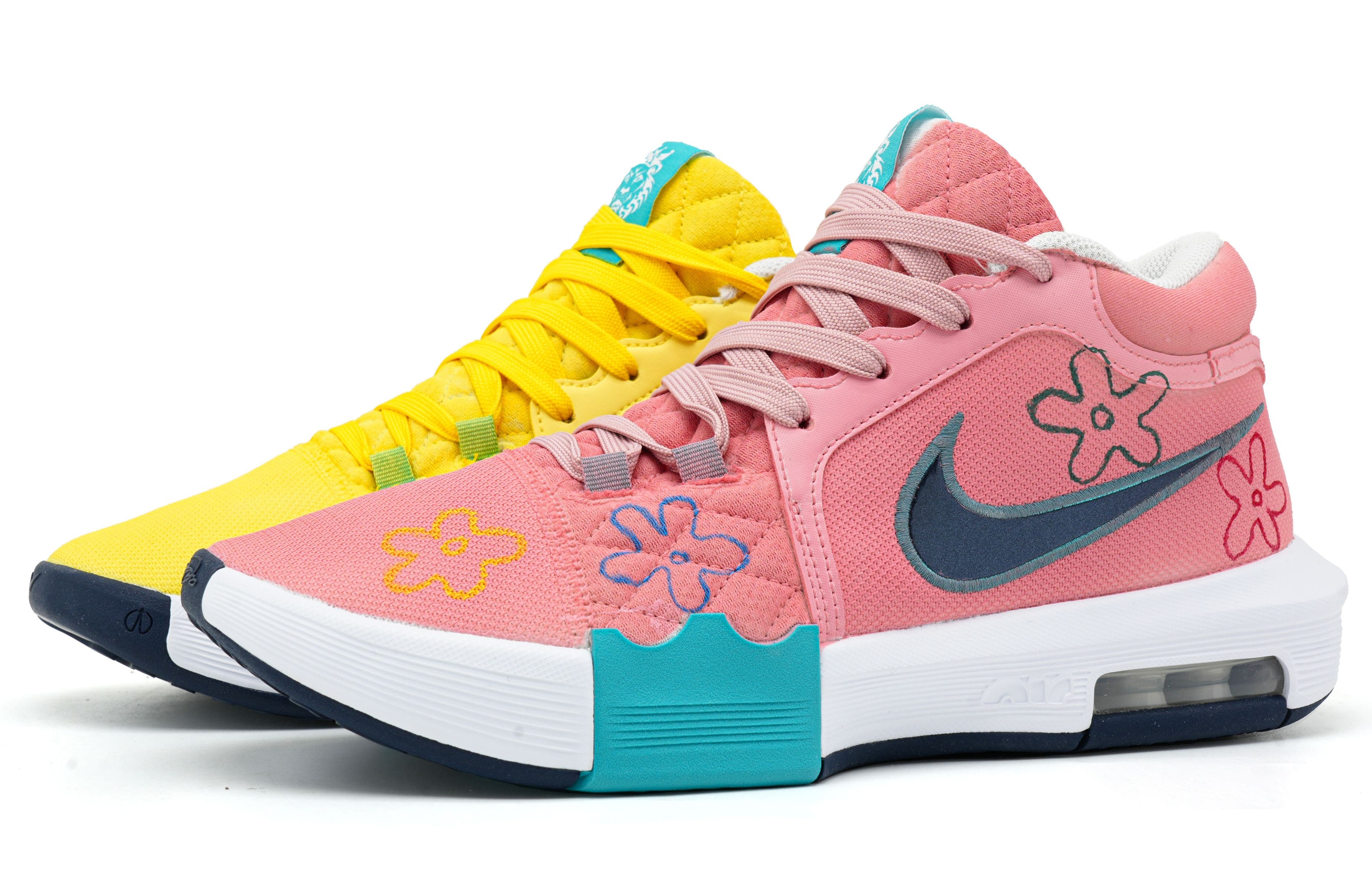 Custom Sneakers Nike Witness 8 'Fantasy Tale' Cartoon Classic Versatile Casual Cushioning Wear-Resistant Lightweight Low-Top Basketball Shoes Men's Pink Yellow Mismatch