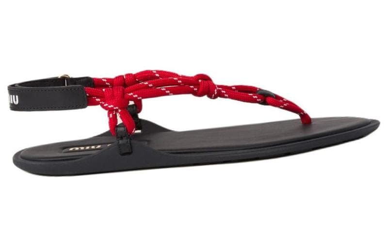 MIU MIU Cord-strap Leather Sandals