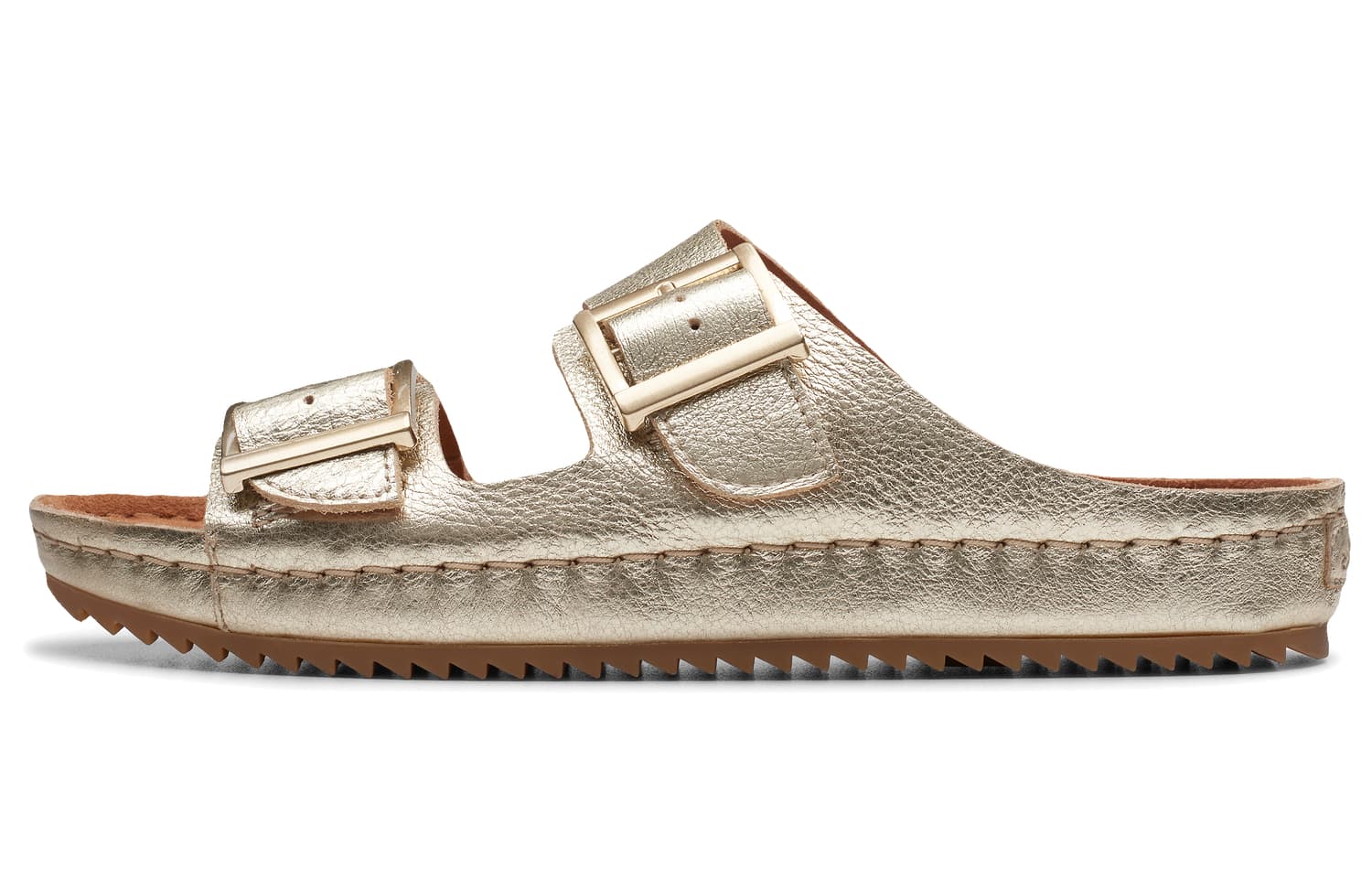 Clarks Slip-Resistant Slide Slippers Women's Gold