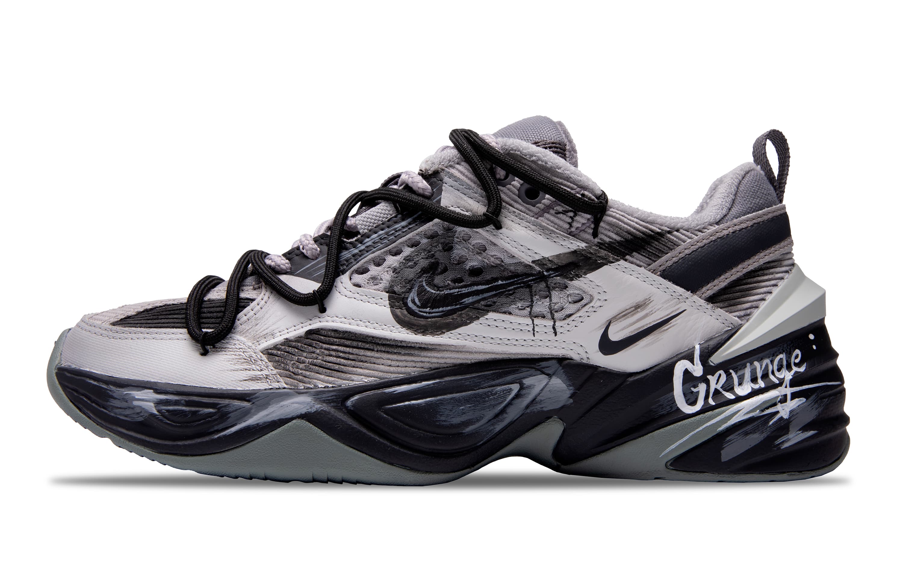 Nike M2K Anti-Slip Wear-Resistant Low-Top Chunky Sneakers Unisex Gray