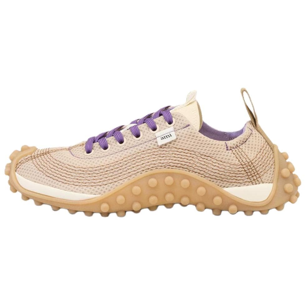AMIPARIS Mirage Cowhide Round Toe Lace-Up Low-Top Casual Shoes Unisex Pink