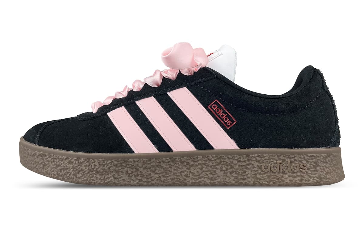 Custom Sneakers adidas neo VL Court 2.0 Old Money Gentle Rich Silk Shoe Laces LQ Low-Top Sneakers Unisex Black