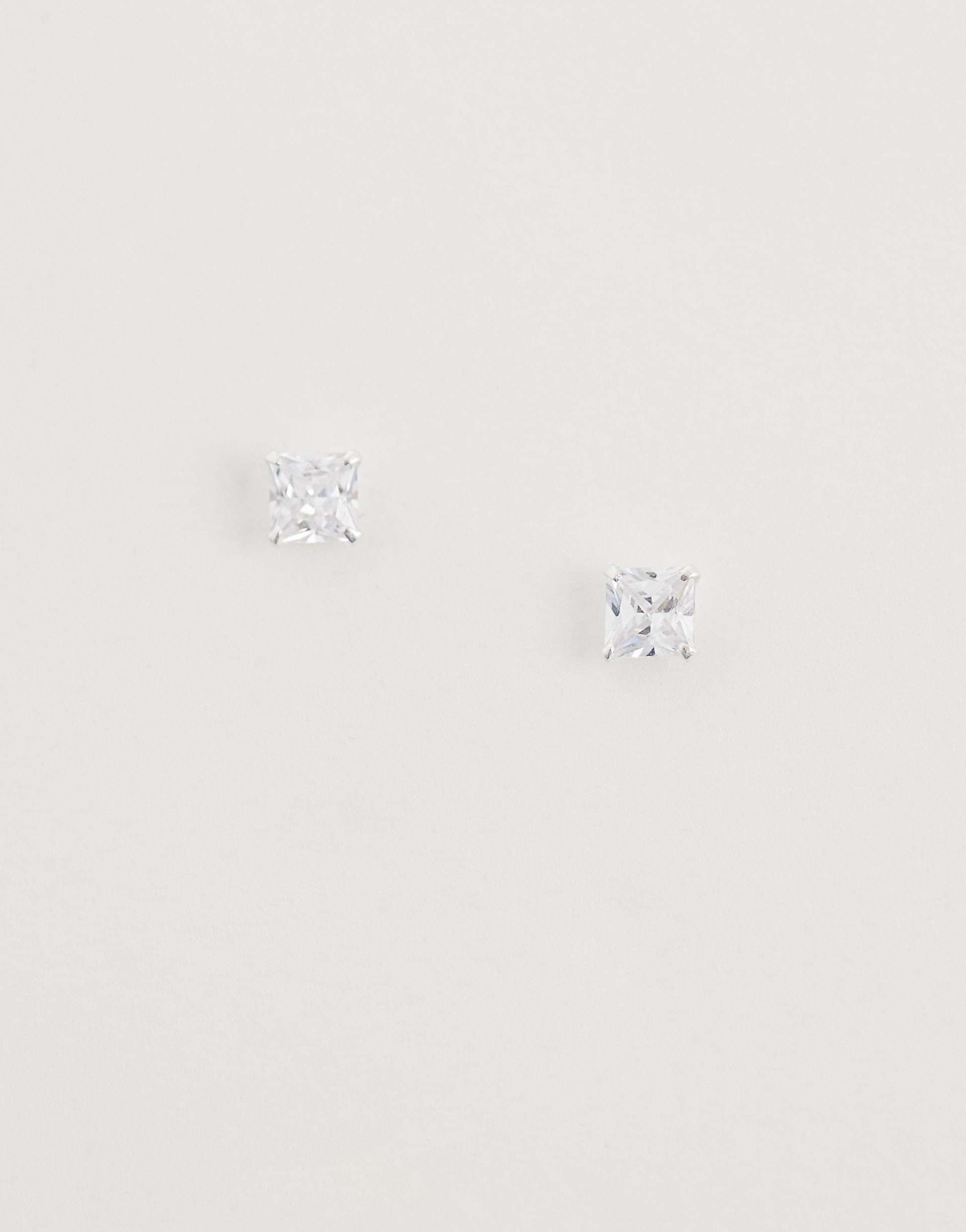 Kingsley Ryan 4mm square stud earrings in sterling silver
