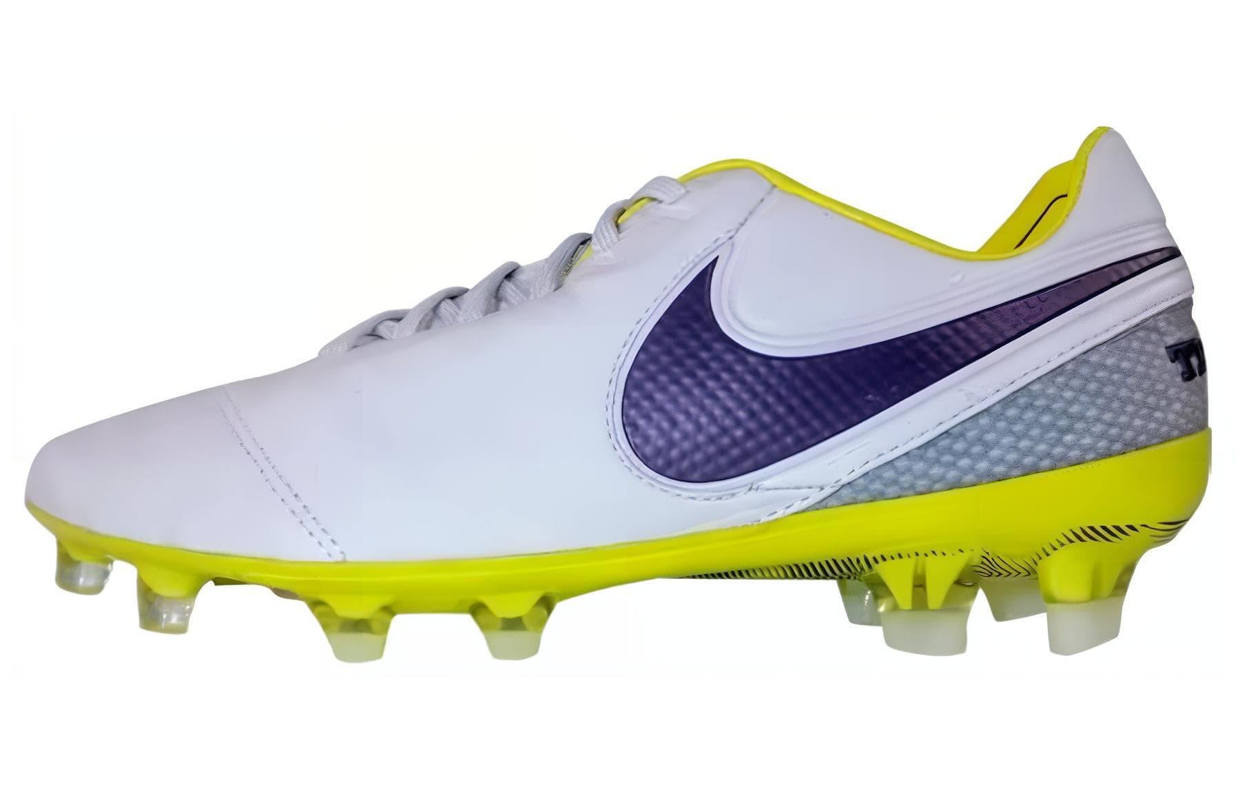 Nike Tiempo Legend 6 FG Rubber Long Studs Cushioning Wear Resistant Soccer Shoes Unisex White