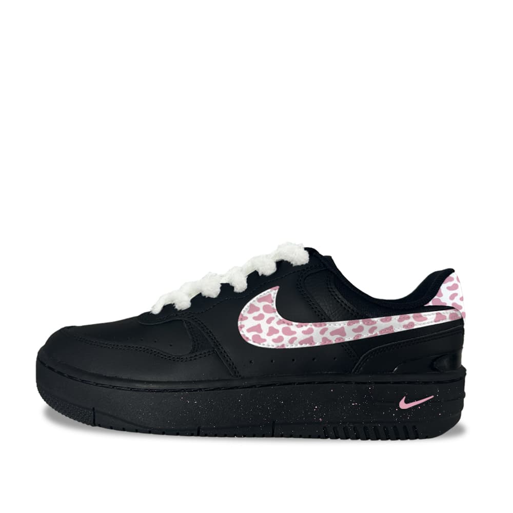 Custom SneakersNike Gamma Force Brown Sugar Milk Leopard Synthetic Leather Fashion Trend Versatile Daily Wear-Resistant Low-Top Skate Shoes Women's Black