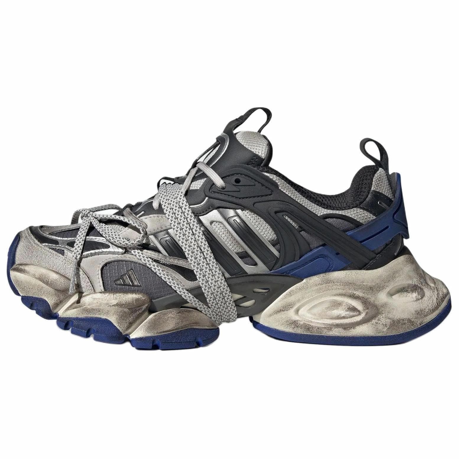 Adidas XLG RUNNER DELUXE Anti Slip Wear Resistant Low Top Running Shoes Unisex Gray